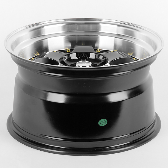 Литые диски 80324 Work 55443-CS237 17 J9.5 ET25 5x114.3 73.1 чёрный + полированный обод: Фото 7