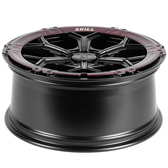 Кованые диски H250513H SKILL SL401-SK364 22 J9.5 ET20 5x130 84.1 чёрный матовый + карбон SFC19: Фото 7