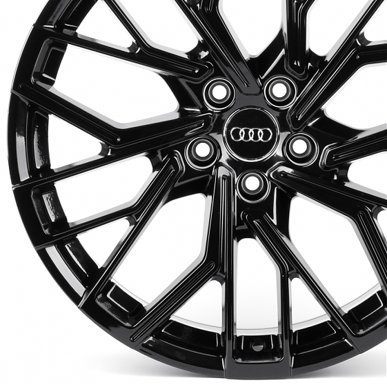 Литые диски 82569 Audi IVF-3385 19 J8.5 ET35 5x112 66.45 чёрный глянцевый: Фото 2