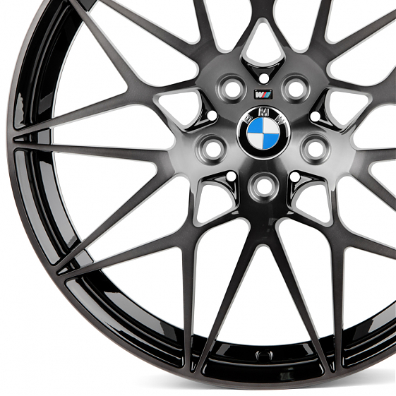 Кованые диски H230606CR SL666-SL065 19 J9 ET40 5x112 66.6 чёрный + полированные спицы: Фото 2
