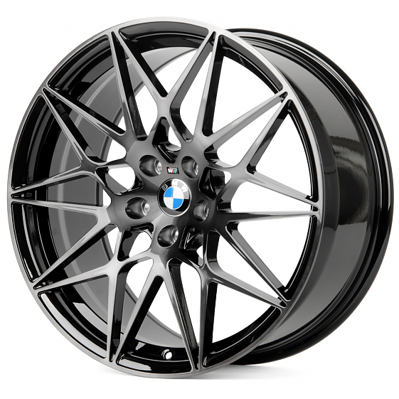 Кованые диски H230606CR SL666-SL065 19 J9 ET40 5x112 66.6 чёрный + полированные спицы: Фото 5