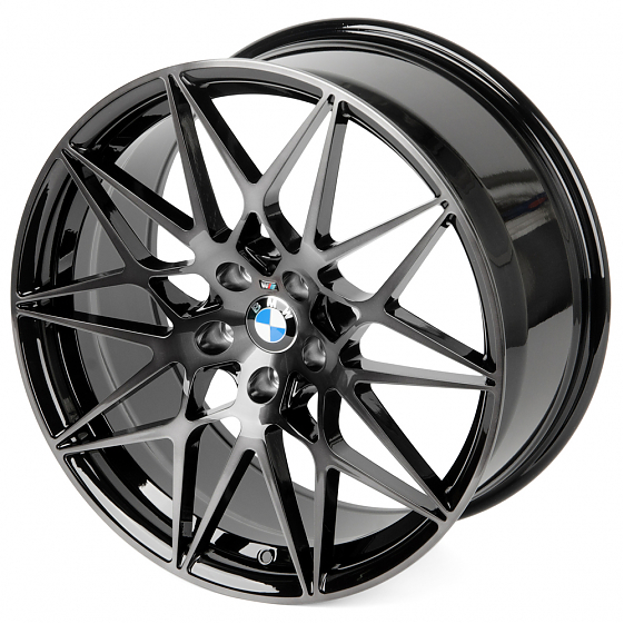 Кованые диски H230606CR SL666-SL065 19 J9 ET40 5x112 66.6 чёрный + полированные спицы: Фото 6