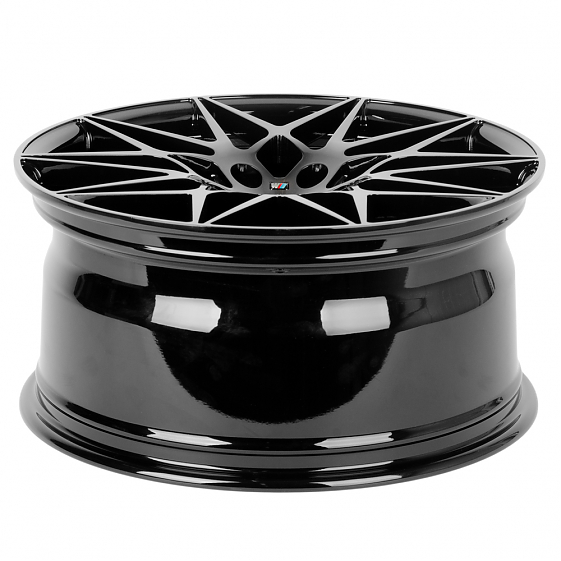 Кованые диски H230606CR SL666-SL065 19 J9 ET40 5x112 66.6 чёрный + полированные спицы: Фото 7