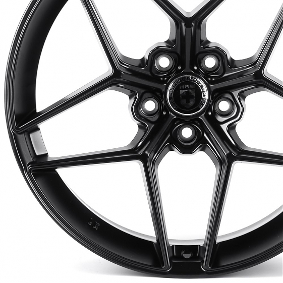 Литые диски 82155 HRE F122-FG597 19 J9.5 ET38 5x114.3 73.1 чёрный матовый: Фото 2