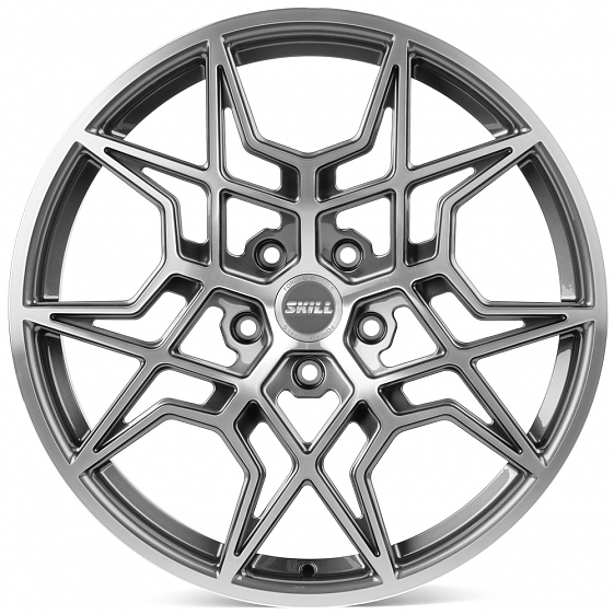 Кованые диски 230411E SKILL SL086-SK198 21 J9 ET50 5x127 71.5 графит + полированные спицы: Фото 1