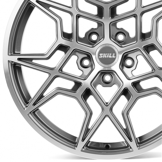 Кованые диски 230411E SKILL SL086-SK198 21 J9 ET50 5x127 71.5 графит + полированные спицы: Фото 2