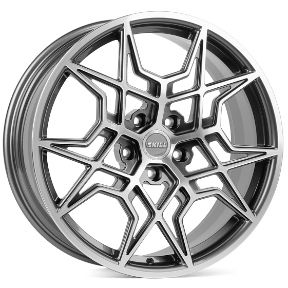 Кованые диски 230411E SKILL SL086-SK198 21 J9 ET50 5x127 71.5 графит + полированные спицы: Фото 4