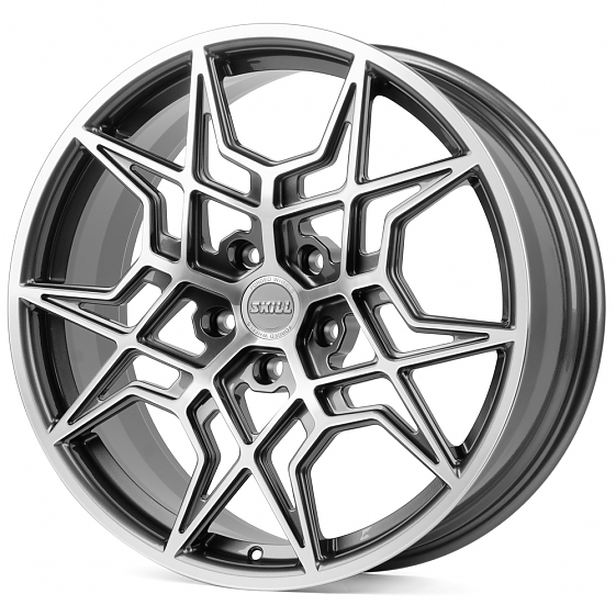 Кованые диски 230411E SKILL SL086-SK198 21 J9 ET50 5x127 71.5 графит + полированные спицы: Фото 5