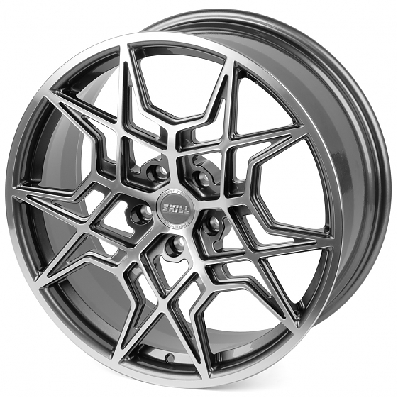 Кованые диски 230411E SKILL SL086-SK198 21 J9 ET50 5x127 71.5 графит + полированные спицы: Фото 6