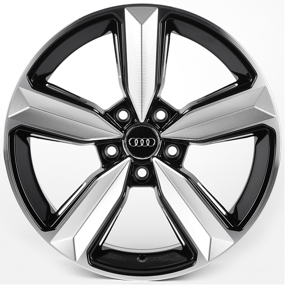 Литые диски 82090 Audi IVF-3056-SF055 17 J7.5 ET35 5x112 66.45 чёрный + полированные спицы: Фото 1
