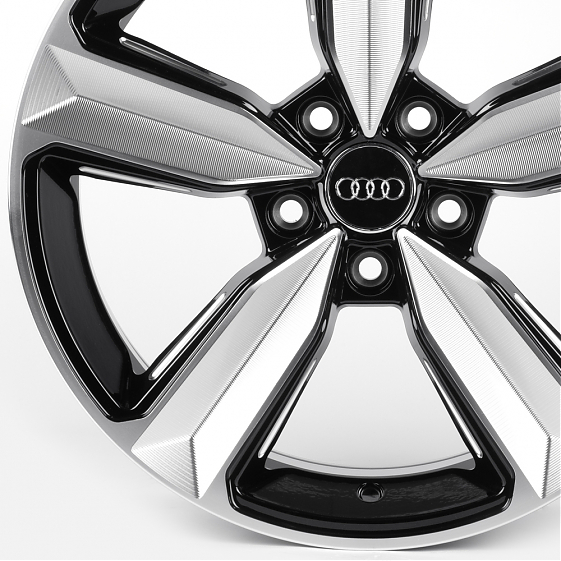 Литые диски 82090 Audi IVF-3056-SF055 17 J7.5 ET35 5x112 66.45 чёрный + полированные спицы: Фото 2
