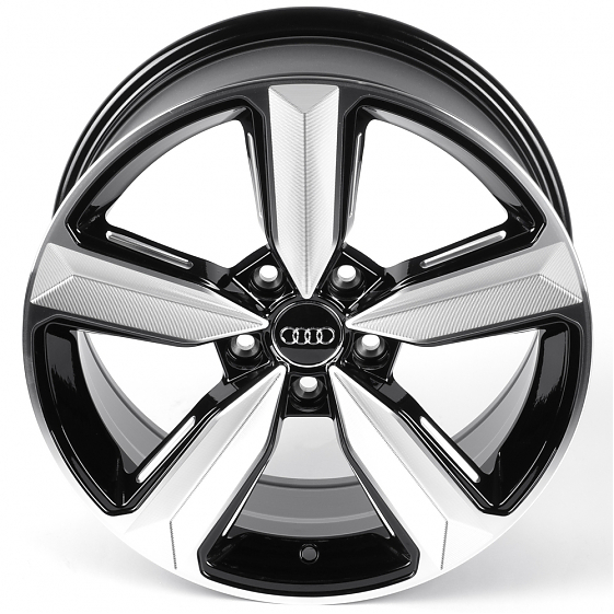 Литые диски 82090 Audi IVF-3056-SF055 17 J7.5 ET35 5x112 66.45 чёрный + полированные спицы: Фото 3