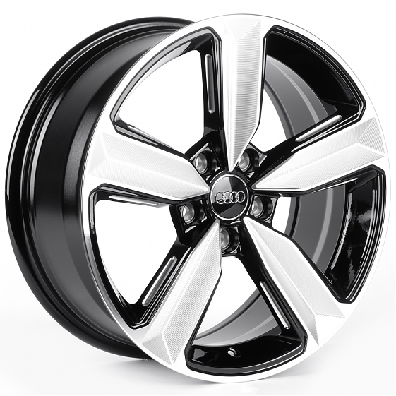 Литые диски 82090 Audi IVF-3056-SF055 17 J7.5 ET35 5x112 66.45 чёрный + полированные спицы: Фото 4
