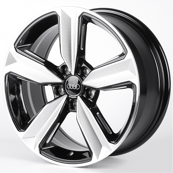 Литые диски 82090 Audi IVF-3056-SF055 17 J7.5 ET35 5x112 66.45 чёрный + полированные спицы: Фото 5