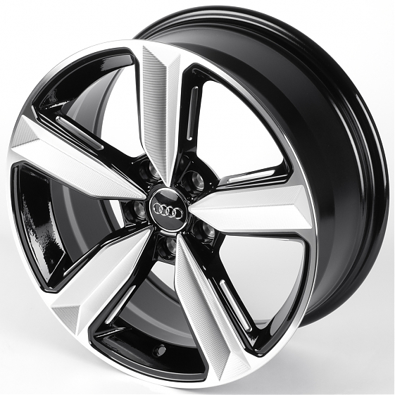 Литые диски 82090 Audi IVF-3056-SF055 17 J7.5 ET35 5x112 66.45 чёрный + полированные спицы: Фото 6