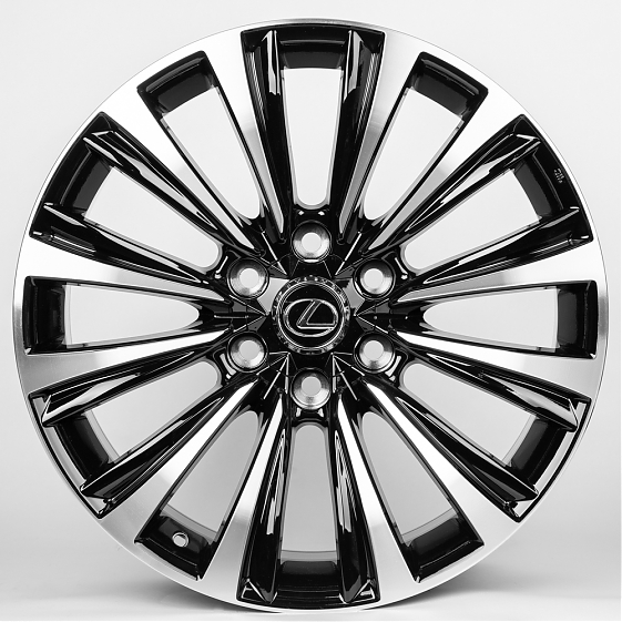 Литые диски 80296 Toyota/Lexus ZT2010-SV305 20 J8.5 ET20 6x139.7 106.1 чёрный + полированные спицы: Фото 1