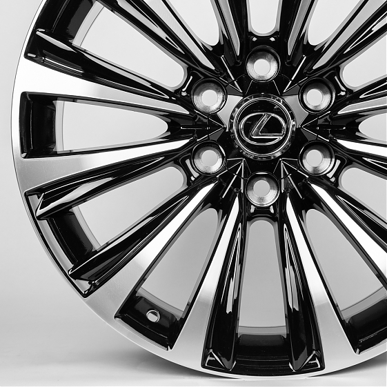Литые диски 80296 Toyota/Lexus ZT2010-SV305 20 J8.5 ET20 6x139.7 106.1 чёрный + полированные спицы: Фото 2