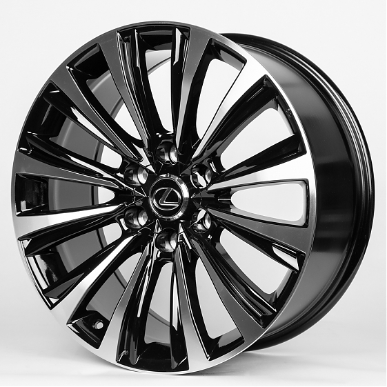 Литые диски 80296 Toyota/Lexus ZT2010-SV305 20 J8.5 ET20 6x139.7 106.1 чёрный + полированные спицы: Фото 4