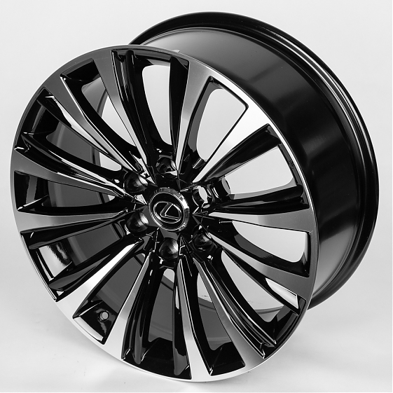 Литые диски 80296 Toyota/Lexus ZT2010-SV305 20 J8.5 ET20 6x139.7 106.1 чёрный + полированные спицы: Фото 5