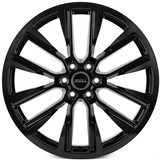 Кованые диски H250522C SKILL SV946-CS410 20 J8 ET46 6x114.3 67.1 чёрный глянцевый + полированные спи: Фото 1