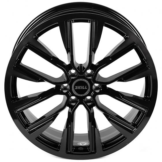 Кованые диски H250522C SKILL SV946-CS410 20 J8 ET46 6x114.3 67.1 чёрный глянцевый + полированные спи: Фото 3
