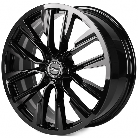 Кованые диски H250522C SKILL SV946-CS410 20 J8 ET46 6x114.3 67.1 чёрный глянцевый + полированные спи: Фото 5