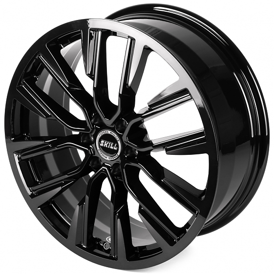 Кованые диски H250522C SKILL SV946-CS410 20 J8 ET46 6x114.3 67.1 чёрный глянцевый + полированные спи: Фото 6