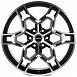 Кованые диски H241211J SKILL SV648-SK363 22 J9 ET19 6x139.7 77.8 чёрный матовый + полированные спицы