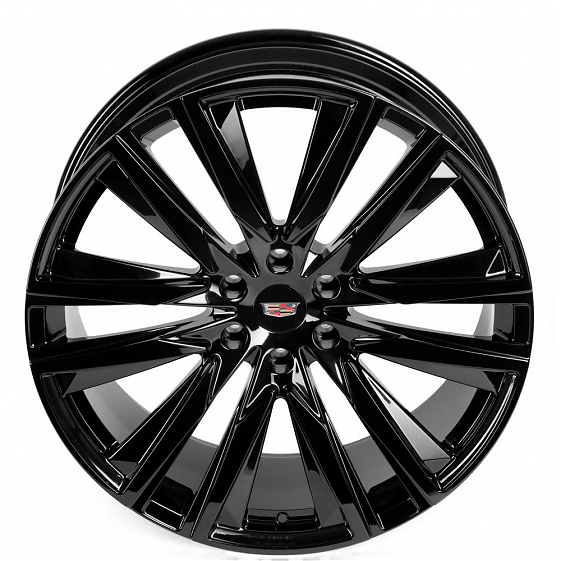 Кованые диски 231029G SL203-SB437 22 J9 ET28 6x139.7 78.1 чёрный глянцевый + полированные спицы + тё: Фото 3