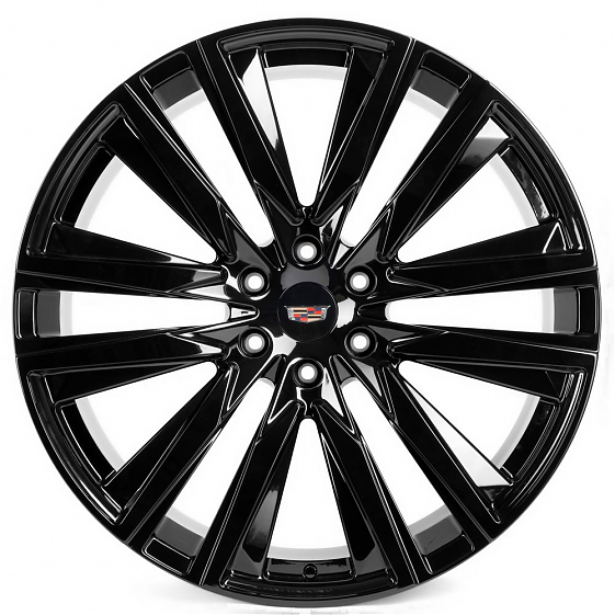 Кованые диски 231029G SL203-SB437 22 J9 ET28 6x139.7 78.1 чёрный глянцевый + полированные спицы + тё: Фото 1