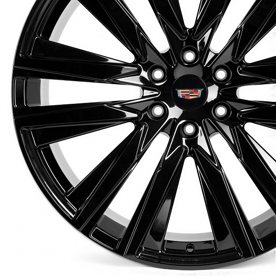Кованые диски 231029G SL203-SB437 22 J9 ET28 6x139.7 78.1 чёрный глянцевый + полированные спицы + тё: Фото 4