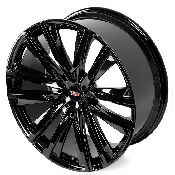 Кованые диски 231029G SL203-SB437 22 J9 ET28 6x139.7 78.1 чёрный глянцевый + полированные спицы + тё: Фото 5