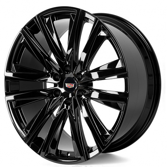 Кованые диски 231029G SL203-SB437 22 J9 ET28 6x139.7 78.1 чёрный глянцевый + полированные спицы + тё: Фото 6