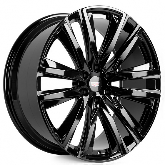 Кованые диски 231029G SL203-SB437 22 J9 ET28 6x139.7 78.1 чёрный глянцевый + полированные спицы + тё: Фото 7