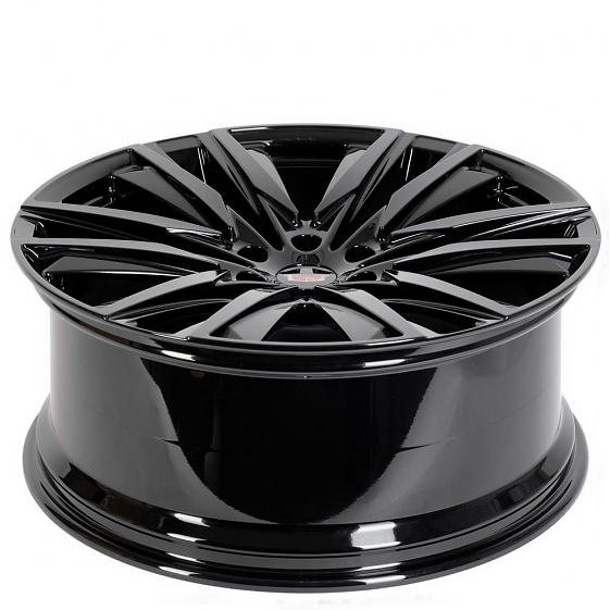 Кованые диски 231029G SL203-SB437 22 J9 ET28 6x139.7 78.1 чёрный глянцевый + полированные спицы + тё: Фото 2