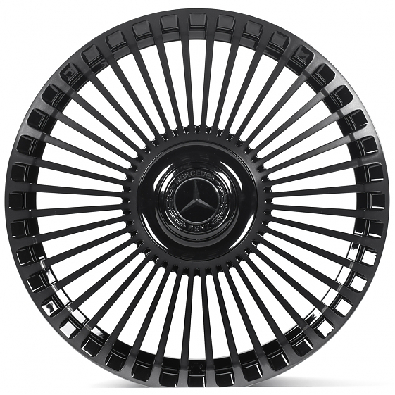Кованые диски H260609Y SKILL SL213-CS395 19 J8 ET52 5x112 66.6 чёрный глянцевый + полированные спицы: Фото 1