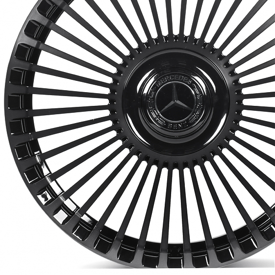 Кованые диски H260609Y SKILL SL213-CS395 19 J8 ET52 5x112 66.6 чёрный глянцевый + полированные спицы: Фото 2