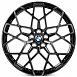 Кованые диски H260714G SKILL SL813-SV451 20 J9 ET35 5x112 66.6 чёрный глянцевый + полированные спицы