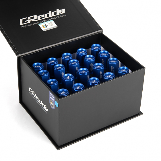Комплект гаек 20195 Greddy M17L PRO конус 14X1,5 54mm синий HEX 19: Фото 5