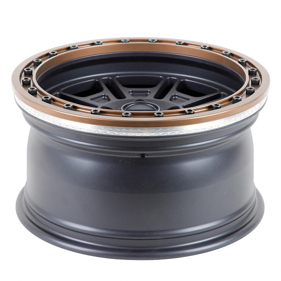 Кованые диски 221122P SKILL SB051-DS184 17 J8.5 ET15 6x135 87.1 чёрный + бронзовый обод: Фото 7