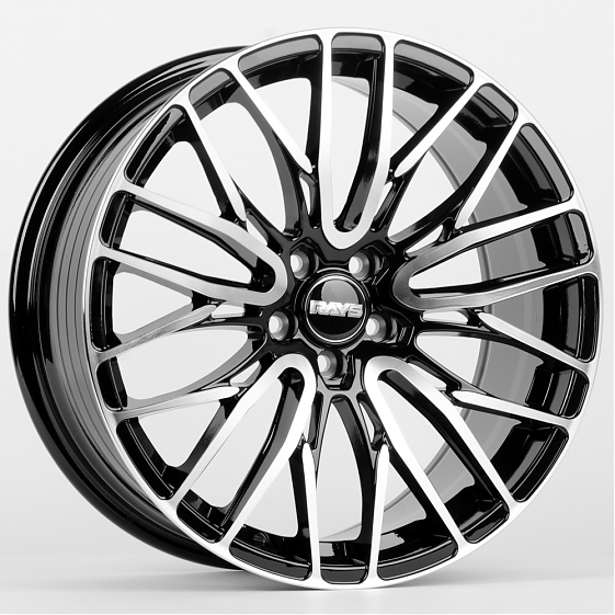 Литые диски 80226 Rays 1177X-FG441 18 J8 ET37 5x114.3 73.1 чёрный + полированные спицы: Фото 4