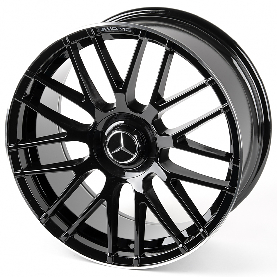 Литые диски 81020 Mercedes-Benz SK187-24133-3 20 J8.5 ET38 5x112 66.6 чёрный глянцевый + полированны: Фото 5