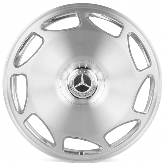 Кованые диски H241223EF SL722-SB563 20 J9 ET34 5x112 66.6 серебро + зеркальная полировка: Фото 1