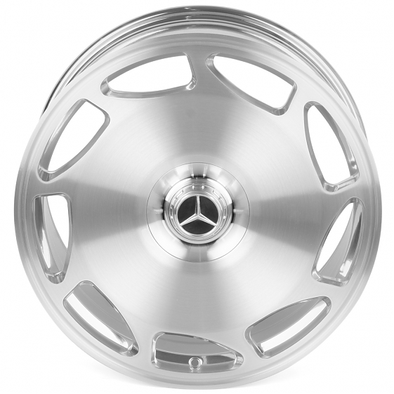 Кованые диски H241223EF SL722-SB563 20 J9 ET34 5x112 66.6 серебро + зеркальная полировка: Фото 3