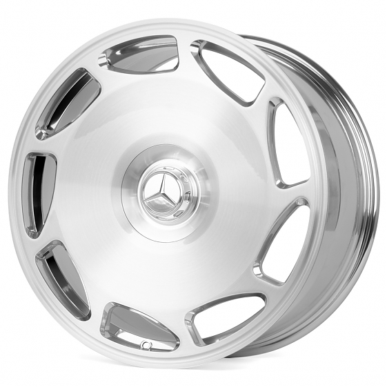 Кованые диски H241223EF SL722-SB563 20 J9 ET34 5x112 66.6 серебро + зеркальная полировка: Фото 5