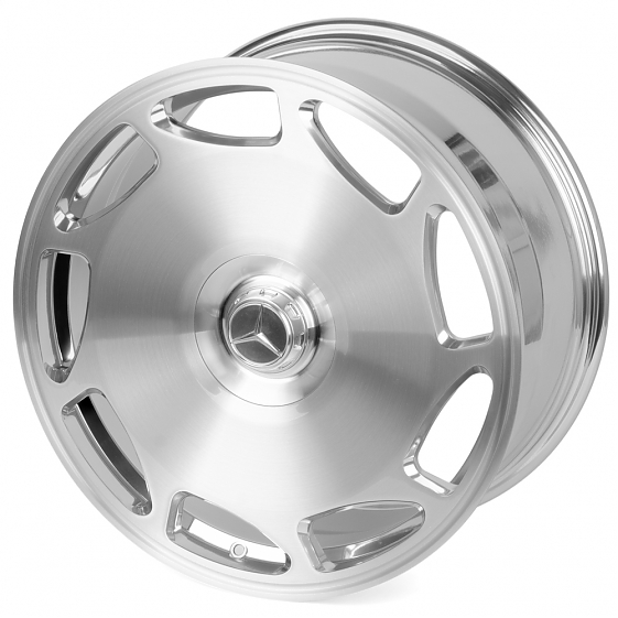 Кованые диски H241223EF SL722-SB563 20 J9 ET34 5x112 66.6 серебро + зеркальная полировка: Фото 6