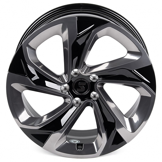 Кованые диски H231103W SKILL SL526-CS266 20 J8.5 ET40 5x120 62.55 чёрный глянцевый + полированные сп: Фото 3