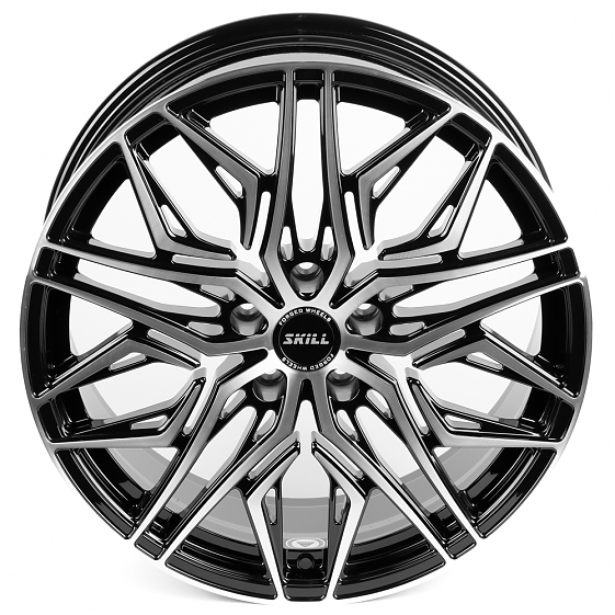 Кованые диски H260124E SKILL SL526-SK332 20 J8.5 ET40 5x120 62.5 чёрный глянцевый + полированные спи: Фото 3