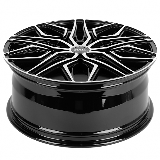 Кованые диски H260124E SKILL SL526-SK332 20 J8.5 ET40 5x120 62.5 чёрный глянцевый + полированные спи: Фото 7