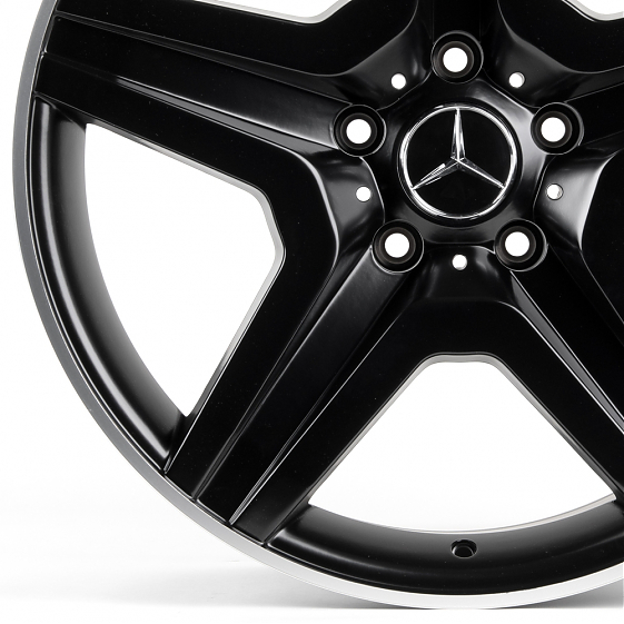 Литые диски 80997 Mercedes-Benz DS218-22770-9 20 J10 ET40 5x130 84.1 чёрный матовый + полированный о: Фото 2